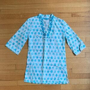 Tori Richard Shell Print Tunic XS